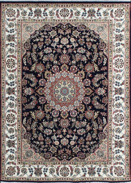 Nain Blue Hand Knotted 56 X 80  Area Rug 902-136772 Image 0