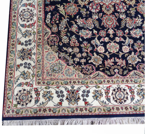 Nain Blue Hand Knotted 40 X 60  Area Rug 902-136773 Image 1