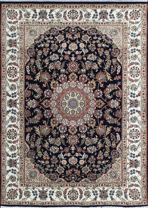 Nain Blue Hand Knotted 40 X 60  Area Rug 902-136773 Image 0