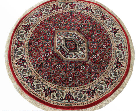 Mahi Red Round Hand Knotted 210 X 210  Area Rug 902-136783 Image 2
