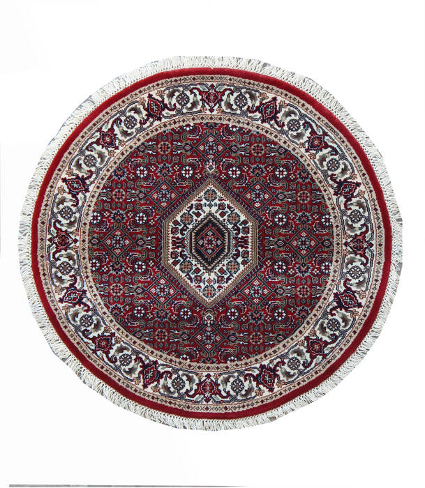 Mahi Red Round Hand Knotted 210 X 210  Area Rug 902-136783 Image 3