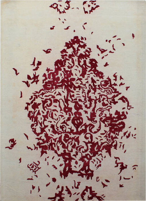 Modern-Contemporary Red Hand Tufted 50 X 80  Area Rug 902-136788 Image 0