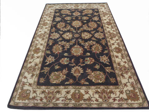Persian Black Hand Tufted 50 X 80  Area Rug 902-136789 Image 1