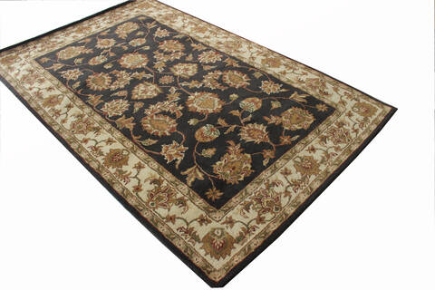 Persian Black Hand Tufted 50 X 80  Area Rug 902-136789 Image 3