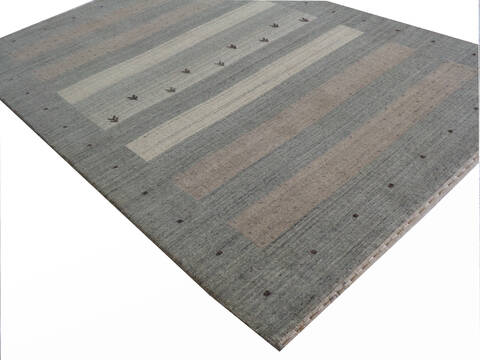 Gabbeh Grey Hand Loom Woven 46 X 66  Area Rug 902-136809 Image 3