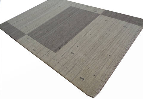 Gabbeh Grey Hand Loom Woven 46 X 66  Area Rug 902-136810 Image 1