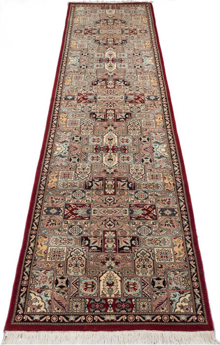 Pak-Persian Red Runner Hand Knotted 26 X 117  Area Rug 700-137091 Image 1