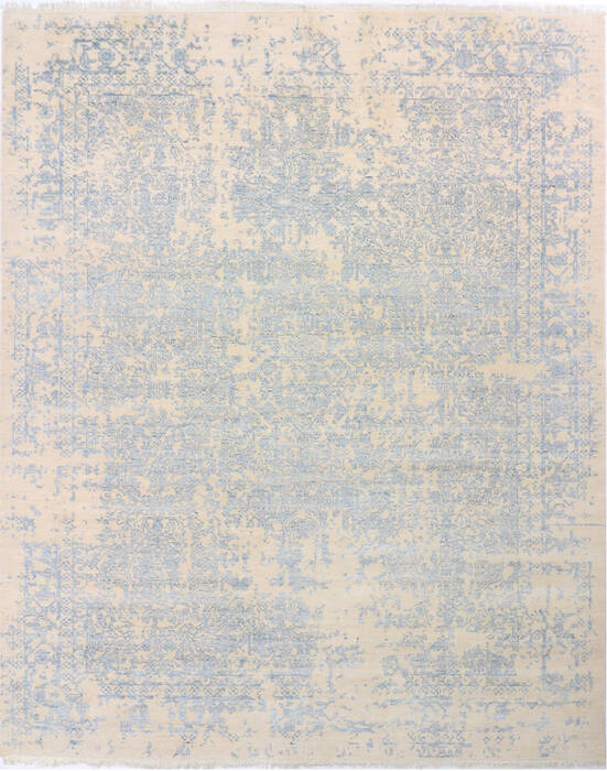 Modern Purple Hand Knotted 91 X 118  Area Rug 904-137118 Image 0