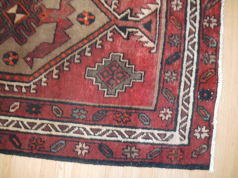 Khan Mohammadi Red Runner Hand Knotted 311 X 145  Area Rug 100-137131 Image 4