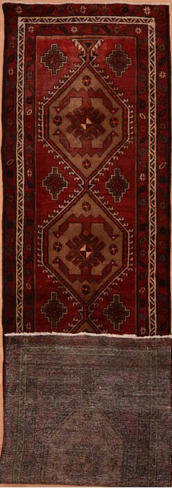 Khan Mohammadi Red Runner Hand Knotted 311 X 145  Area Rug 100-137131 Image 0