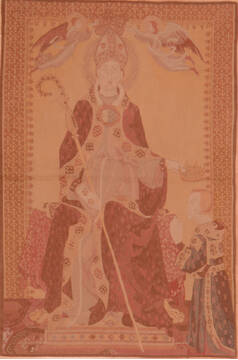 Tapestry Beige Hand Knotted 3'3" X 4'9"  Area Rug 100-137147