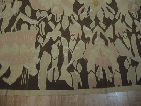 Pishavar Beige Hand Knotted 102 X 82  Area Rug 100-137156 Image 5