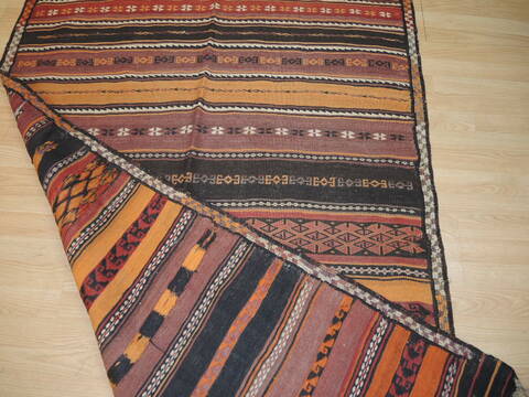 Kilim Brown Hand Knotted 42 X 79  Area Rug 100-137240 Image 5