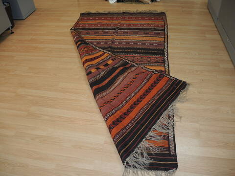 Kilim Brown Hand Knotted 42 X 79  Area Rug 100-137240 Image 6