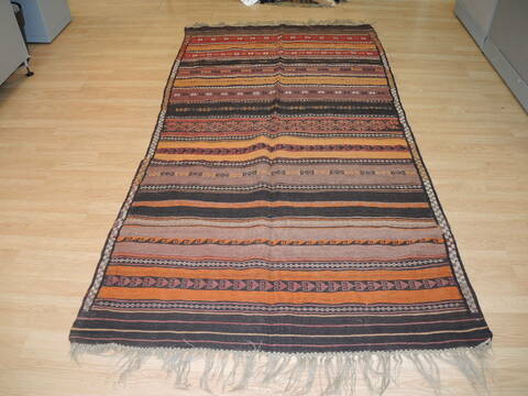 Kilim Brown Hand Knotted 42 X 79  Area Rug 100-137240 Image 0