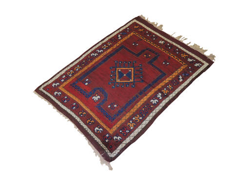 Baluch Red Hand Knotted 29 X 35  Area Rug 100-137250 Image 4