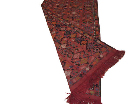 Kilim Red Hand Knotted 311 X 75  Area Rug 100-137251 Image 4