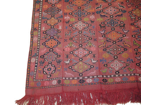 Kilim Red Hand Knotted 311 X 75  Area Rug 100-137251 Image 5