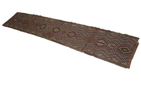 Baluch Grey Runner Hand Knotted 21 X 92  Area Rug 100-137270 Image 3