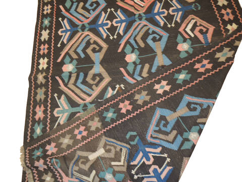 Kilim Multicolor Hand Knotted 52 X 93  Area Rug 100-137272 Image 3