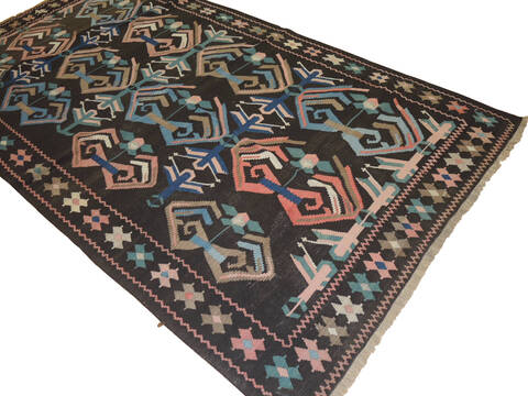 Kilim Multicolor Hand Knotted 52 X 93  Area Rug 100-137272 Image 5