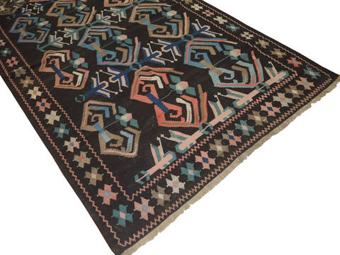 Kilim Multicolor Hand Knotted 52 X 93  Area Rug 100-137272 Image 7