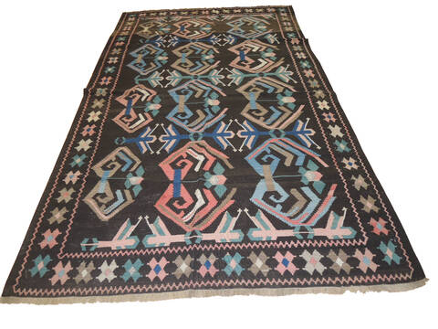 Kilim Multicolor Hand Knotted 52 X 93  Area Rug 100-137272 Image 8