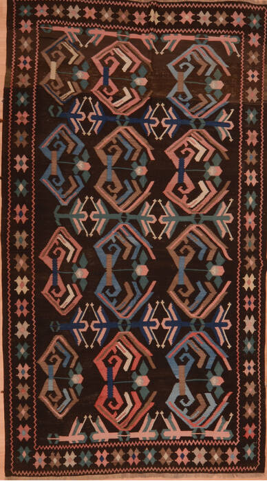 Kilim Multicolor Hand Knotted 52 X 93  Area Rug 100-137272 Image 0
