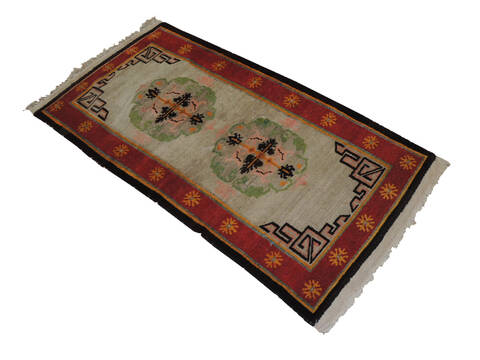 Kunduz Red Hand Knotted 27 X 48  Area Rug 100-137348 Image 3
