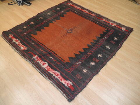 Kilim Red Square Hand Knotted 51 X 55  Area Rug 902-137397 Image 2