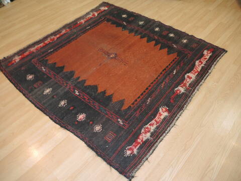 Kilim Red Square Hand Knotted 51 X 55  Area Rug 902-137397 Image 3
