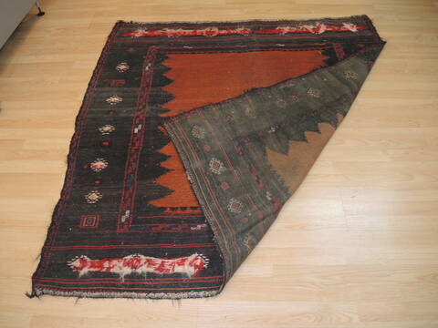 Kilim Red Square Hand Knotted 51 X 55  Area Rug 902-137397 Image 4