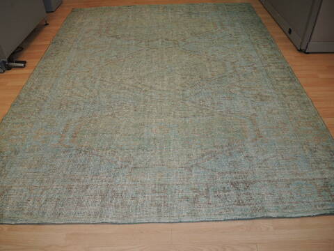 Oushak Blue Hand Knotted 710 X 102  Area Rug 902-137399 Image 2