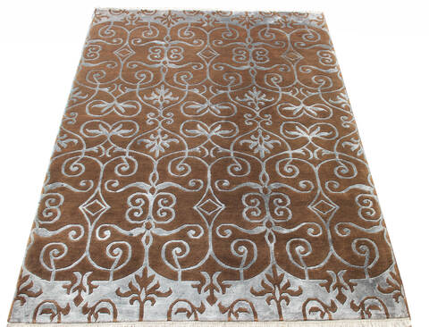 Tibetan Brown Hand Knotted 59 X 81  Area Rug 902-137451 Image 1