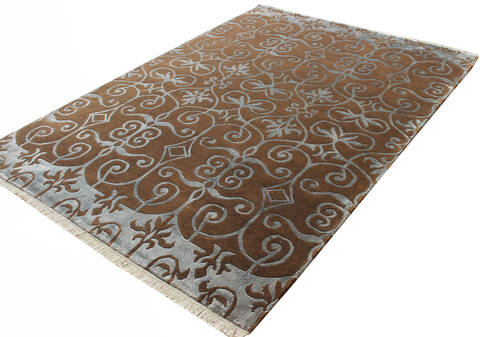 Tibetan Brown Hand Knotted 59 X 81  Area Rug 902-137451 Image 2
