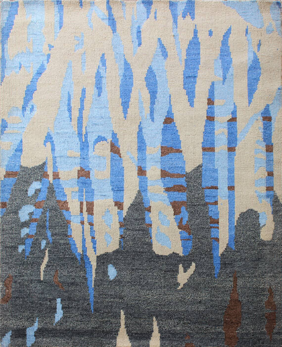Modern Multicolor Hand Knotted 56 X 80  Area Rug 902-137475 Image 0