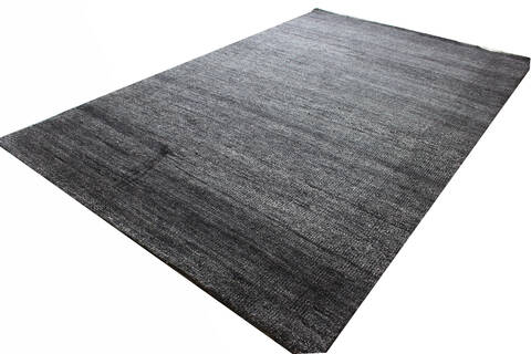 Modern Black Hand Knotted 50 X 80  Area Rug 902-137476 Image 2