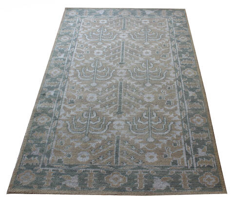 Modern Beige Hand Knotted 50 X 80  Area Rug 902-137477 Image 2