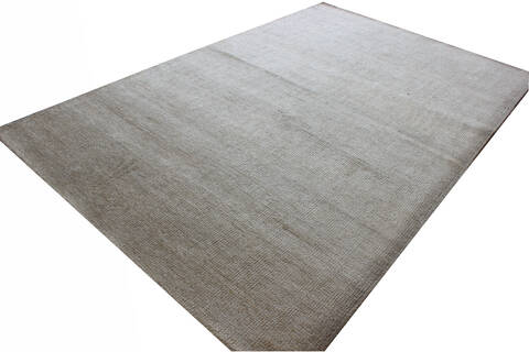 Modern Grey Hand Knotted 50 X 80  Area Rug 902-137480 Image 1