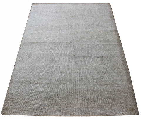 Modern Grey Hand Knotted 50 X 80  Area Rug 902-137480 Image 2