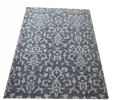 Modern Grey Hand Knotted 46 X 66  Area Rug 902-137482 Image 2