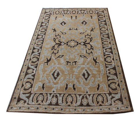 Modern Beige Hand Knotted 50 X 80  Area Rug 902-137501 Image 1