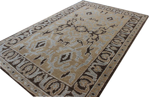 Modern Beige Hand Knotted 50 X 80  Area Rug 902-137501 Image 2