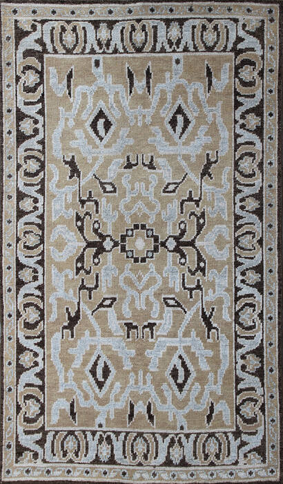 Modern Beige Hand Knotted 50 X 80  Area Rug 902-137501 Image 0