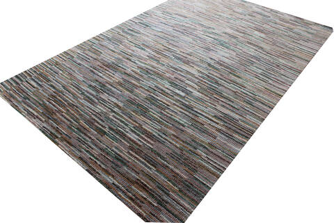 Modern Multicolor Hand Knotted 50 X 80  Area Rug 902-137502 Image 1