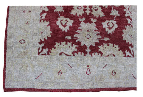 Agra Red Hand Knotted 40 X 60  Area Rug 902-137506 Image 2