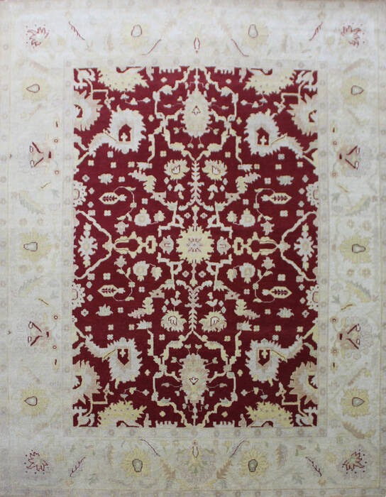 Agra Red Hand Knotted 90 X 120  Area Rug 902-137509 Image 0