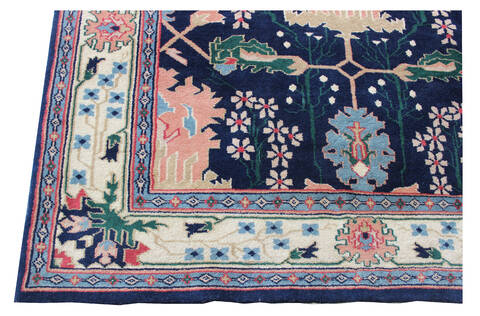 Kashan Multicolor Hand Knotted 60 X 90  Area Rug 902-137513 Image 2