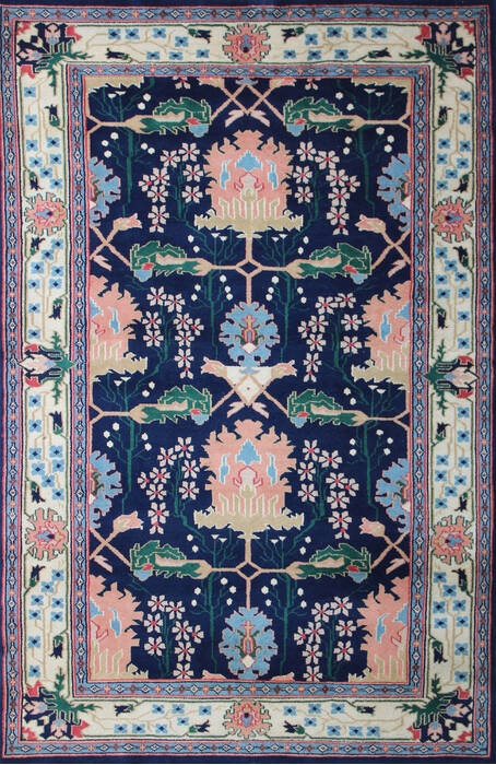 Kashan Multicolor Hand Knotted 60 X 90  Area Rug 902-137513 Image 0