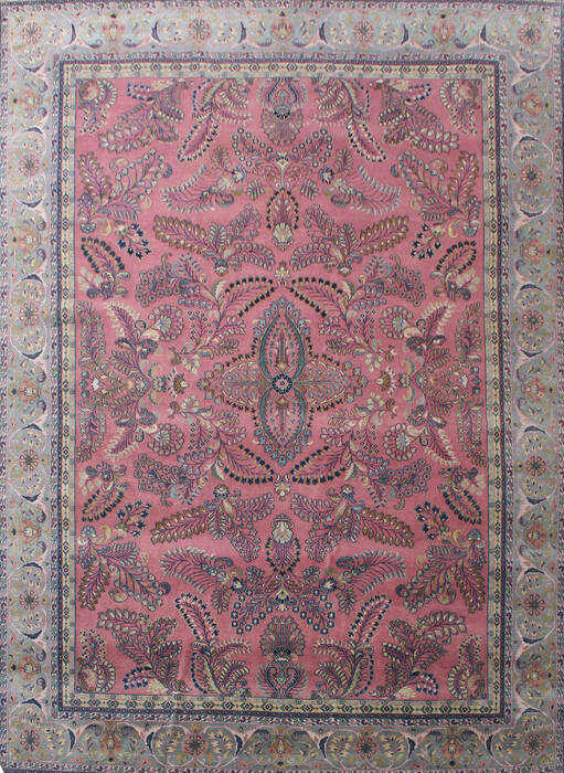 Sarouk Beige Hand Knotted 100 X 130  Area Rug 902-137519 Image 0